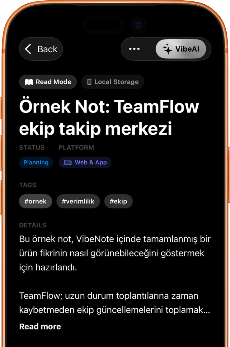 VibeMemo orange phone